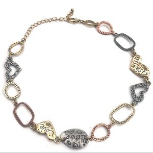 Honestly Love & Remembrance Gold Silver Bronze Inspirational Necklace